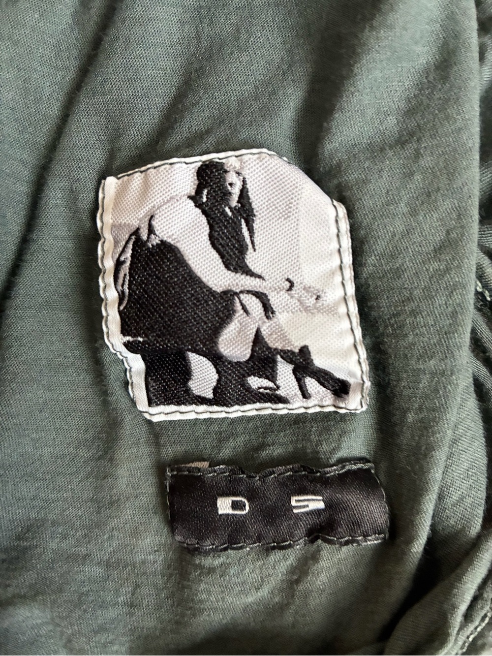 Olive Green Rick Owens Women’s t-shirt. Small.